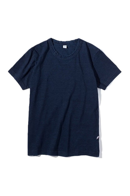 Pure Blue Japan SS-5011-D Indigo Jersey Crew Neck T-shirt - Dark Indigo