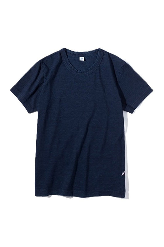 Pure Blue Japan SS-5011-D Indigo Jersey Crew Neck T-shirt - Dark Indigo