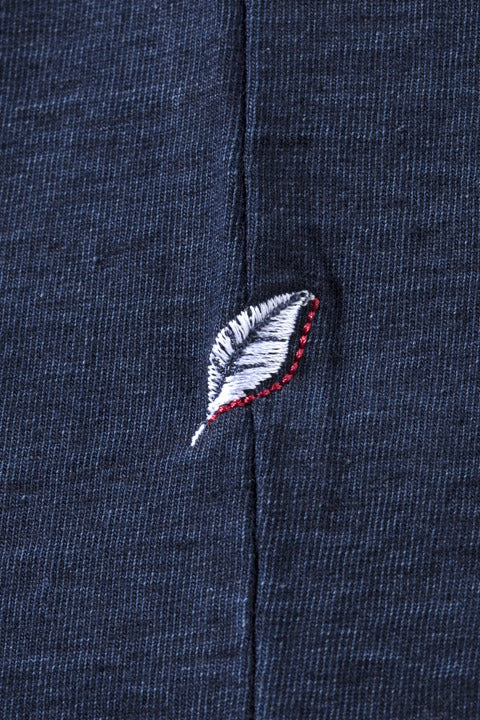 Pure Blue Japan SS-5011-D Indigo Jersey Crew Neck T-shirt - Dark Indigo