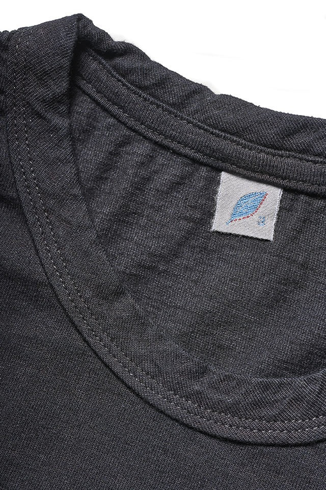 Pure Blue Japan SS-5011-IDBK Indigo Jersey Crew Neck T-shirt - Black Indigo