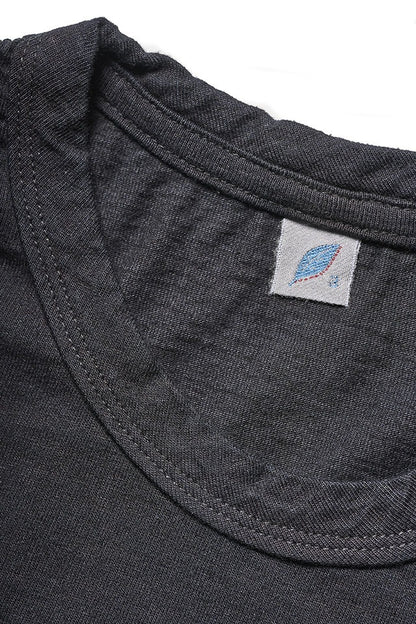 Pure Blue Japan SS-5011-IDBK Indigo Jersey Crew Neck T-shirt - Black Indigo