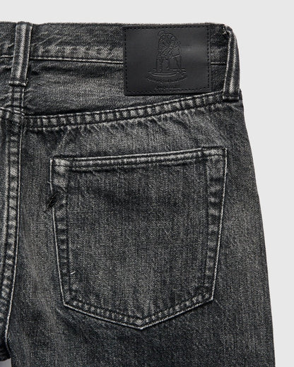 Pure Blue Japan USED-019-BK Natural Wash Black Denim Jeans - Relaxed Tapered