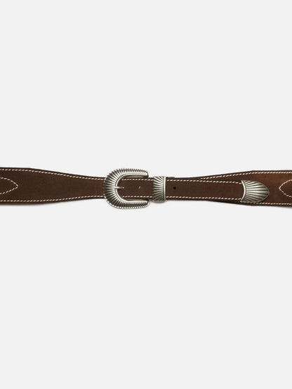 Western Ranch Suede Belt B72/Toffee Brown