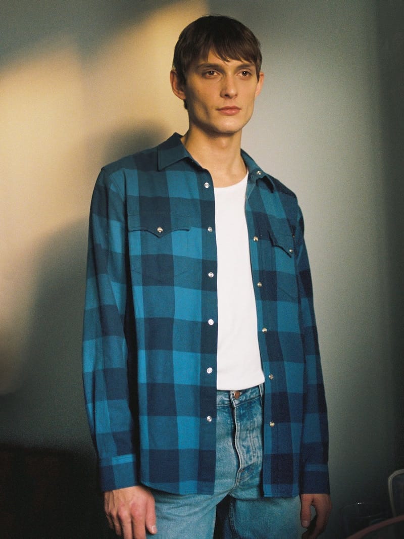 George Flannel Shirt Blue