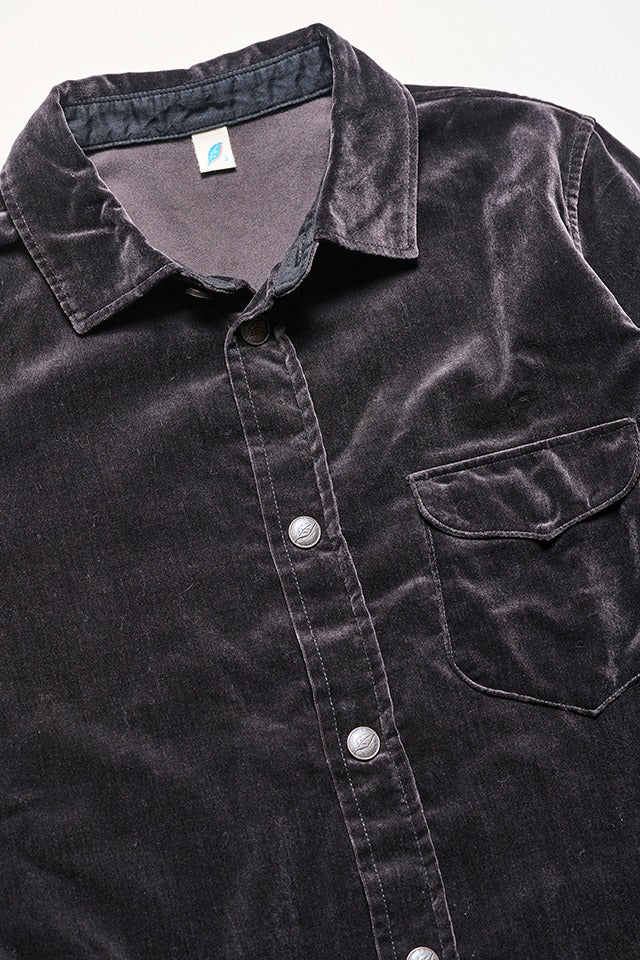 Pure Blue Japan Cotton Velvet CPO 2224 Shirt -Black