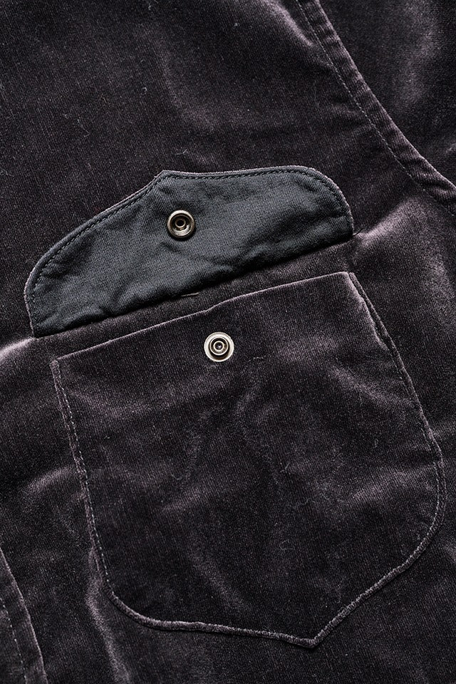 Pure Blue Japan Cotton Velvet CPO 2224 Shirt -Black