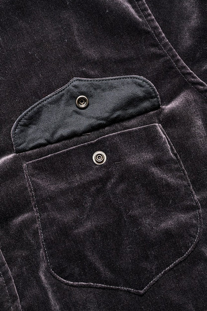 Pure Blue Japan Cotton Velvet CPO 2224 Shirt -Black