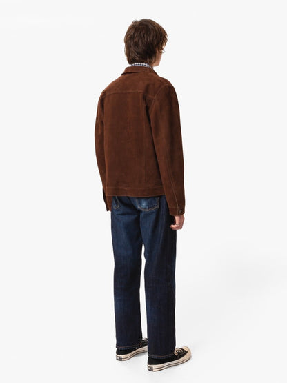 Dante Suede Jacket Dark Brown