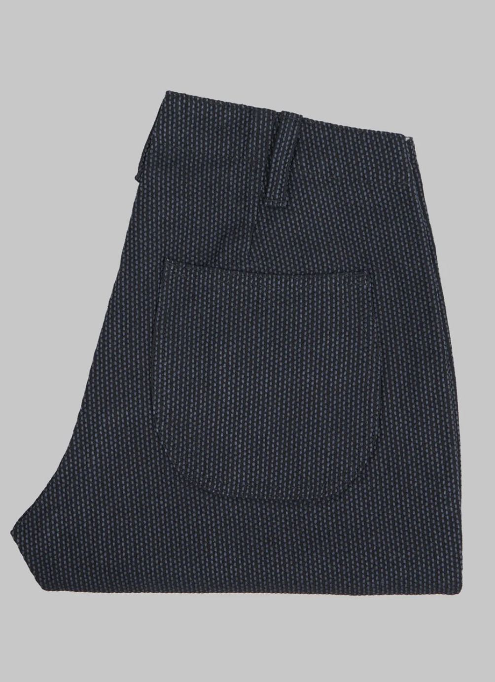 Pure Blue Japan 1171-BK Sashiko Short Pants Grey x Black Sashiko