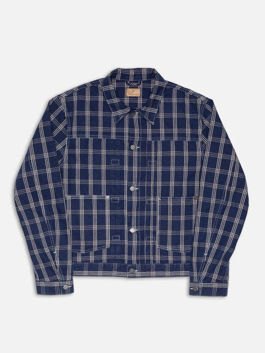 Dante II Indigo Check Jacket Blue