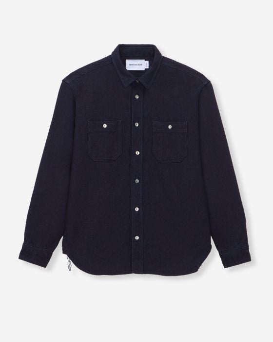 MOMOTARO MXLS1036 ID TRIPLE STITCH L/S DOBBY SHIRT - INDIGO