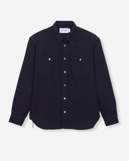 MOMOTARO MXLS1036 ID TRIPLE STITCH L/S DOBBY SHIRT - INDIGO