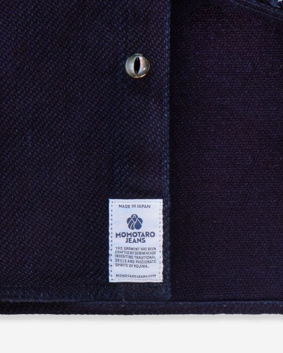 MOMOTARO MXLS1036 ID TRIPLE STITCH L/S DOBBY SHIRT - INDIGO