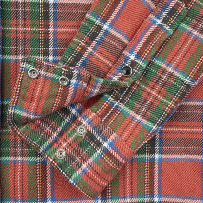Iron Heart IHSH-436 Ulta Heavy Flannel American Check Western Shirt-Red "The Watermelon Man"
