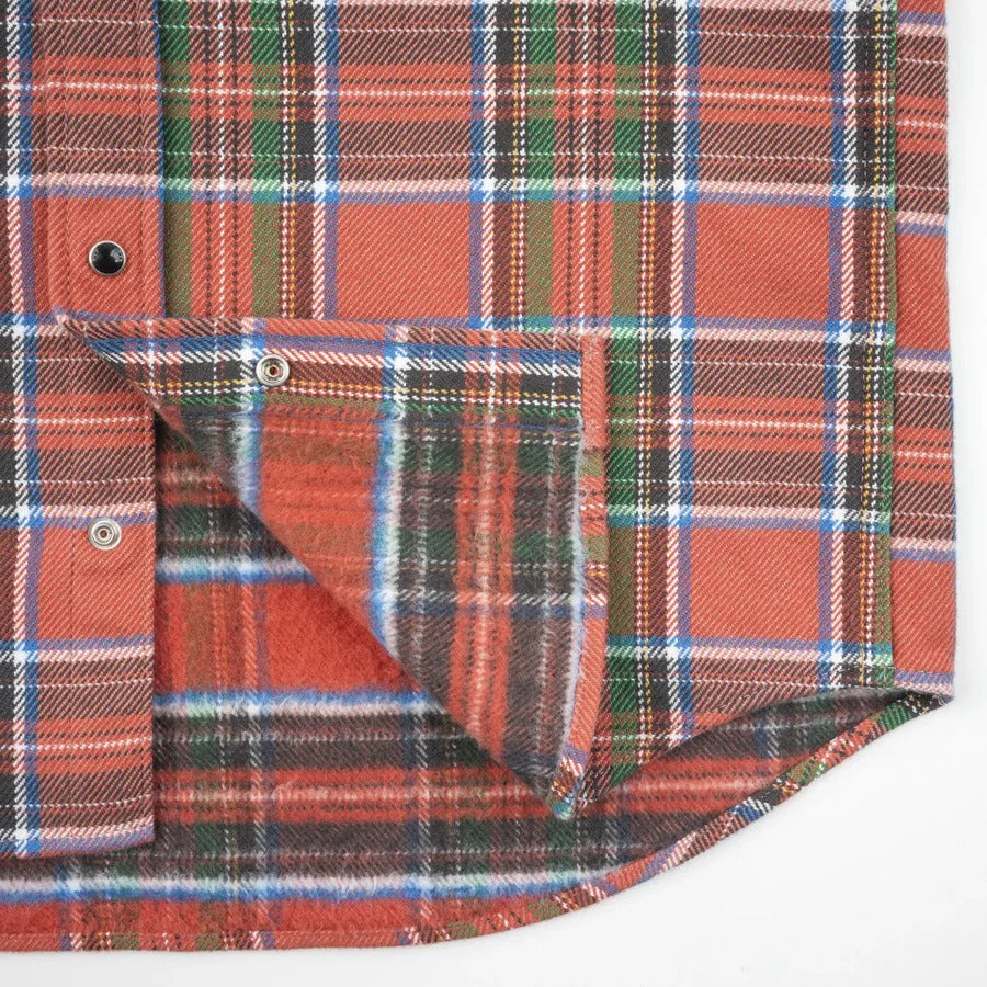 Iron Heart IHSH-436 Ulta Heavy Flannel American Check Western Shirt-Red "The Watermelon Man"