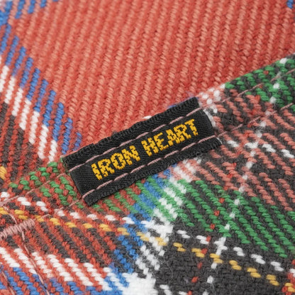 Iron Heart IHSH-436 Ulta Heavy Flannel American Check Western Shirt-Red "The Watermelon Man"