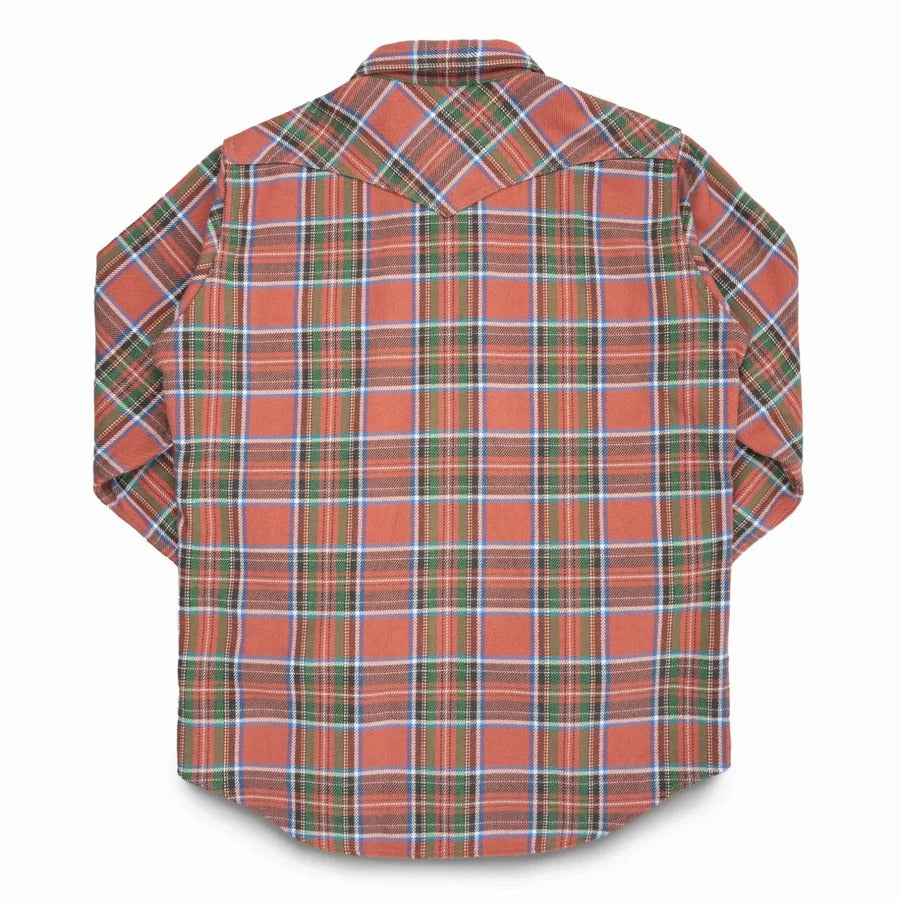 Iron Heart IHSH-436 Ulta Heavy Flannel American Check Western Shirt-Red "The Watermelon Man"