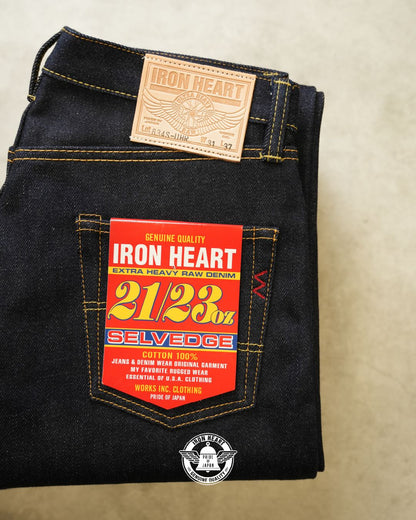 Iron heart 634S UHR 21/23Oz Ultra Heavy Raw Selvedge Denim Straight Cut Jeans - Indigo