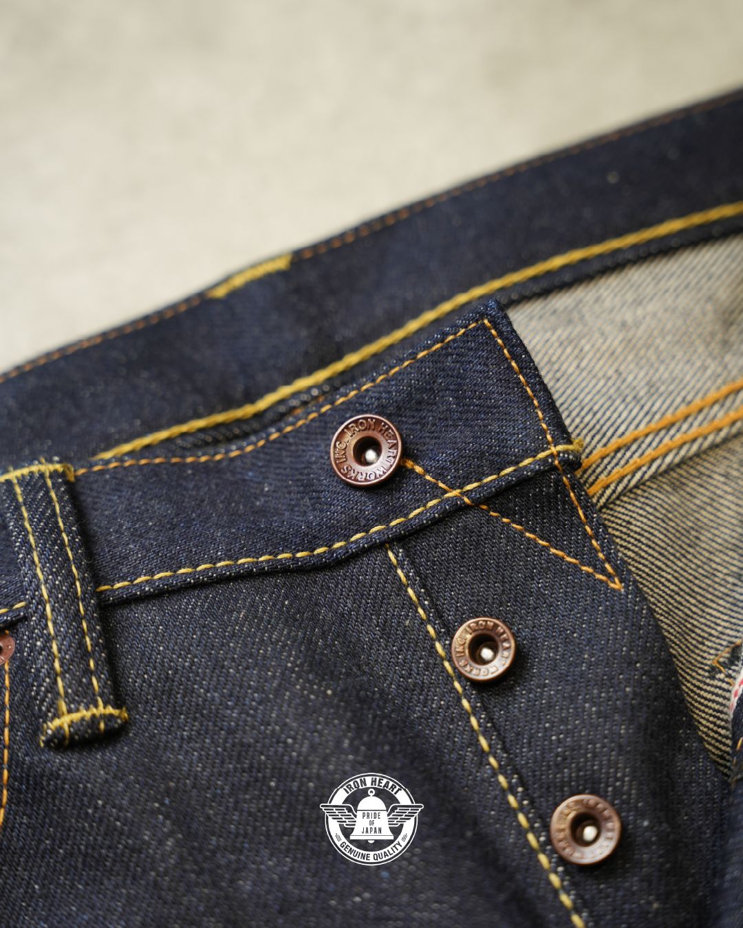Iron heart 634S UHR 21/23Oz Ultra Heavy Raw Selvedge Denim Straight Cut Jeans - Indigo