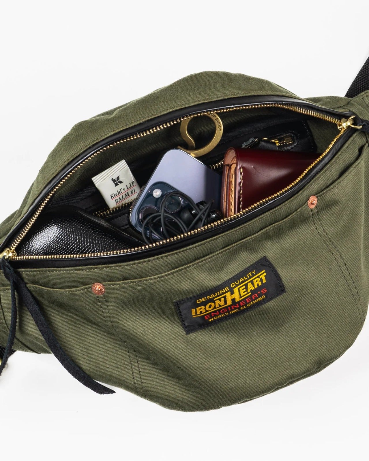 Iron Heart IHE-53-ODG 12oz Whipcord Waist Bag Olive Drab Green