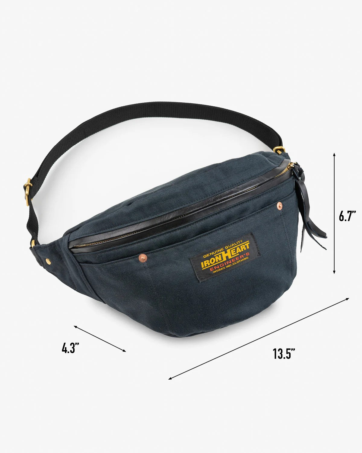 Iron Heart IHE-53-NAV 12oz Whipcord Waist Bag Navy