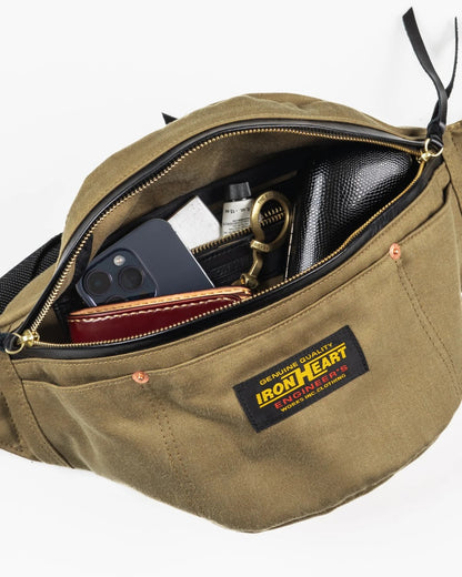 Iron Heart IHE-53-KHA 12oz Whipcord Waist Bag Khaki