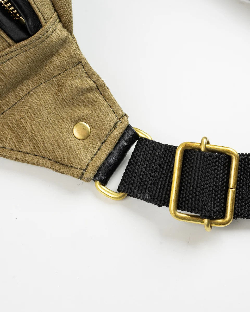 Iron Heart IHE-53-KHA 12oz Whipcord Waist Bag Khaki