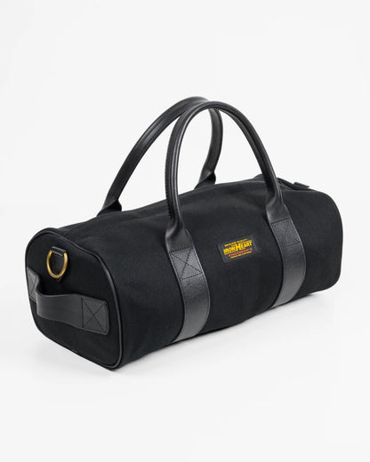 Iron Heart IHE-24-BLK 21oz Denim and Buttero Leather Holdall - Superblack