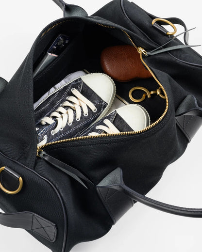 Iron Heart IHE-24-BLK 21oz Denim and Buttero Leather Holdall - Superblack