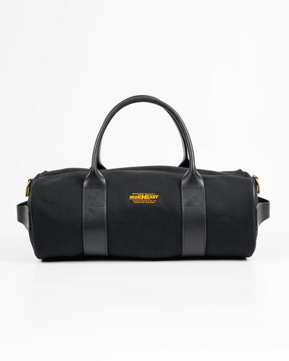 Iron Heart IHE-24-BLK 21oz Denim and Buttero Leather Holdall - Superblack