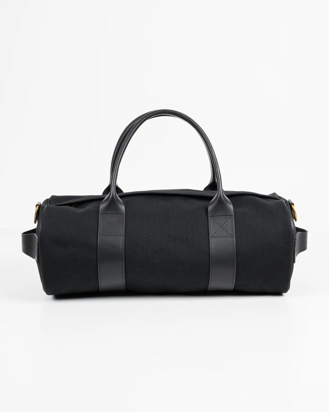 Iron Heart IHE-24-BLK 21oz Denim and Buttero Leather Holdall - Superblack