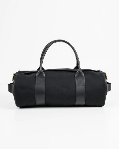 Iron Heart IHE-24-BLK 21oz Denim and Buttero Leather Holdall - Superblack