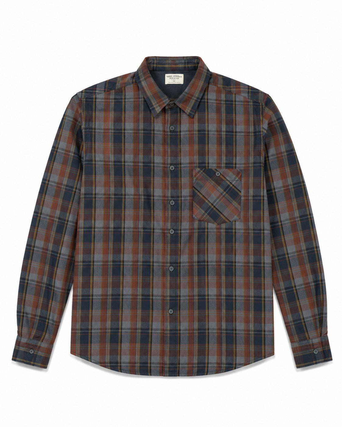 Sten Overdyed Check Royal Ash