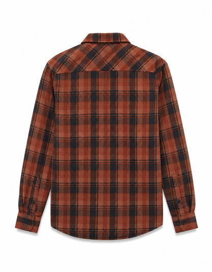 Sten Overdyed Check Mantle Red