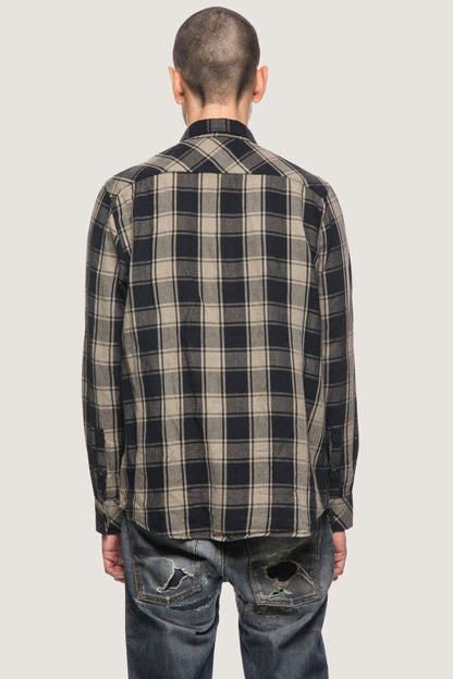 Sten Block Check Desert Green