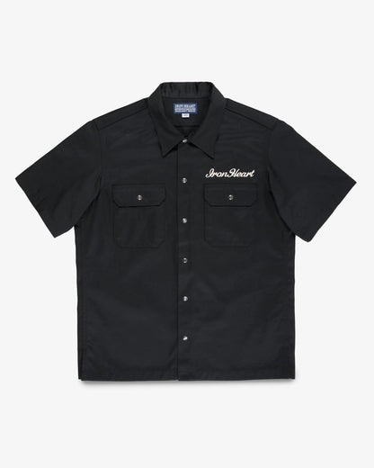 Iron Heart IHSH-446-BLK 9.6oz T/C Short Sleeved Mechanic Shirt - Black