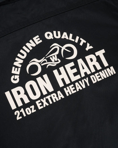 Iron Heart IHSH-446-BLK 9.6oz T/C Short Sleeved Mechanic Shirt - Black