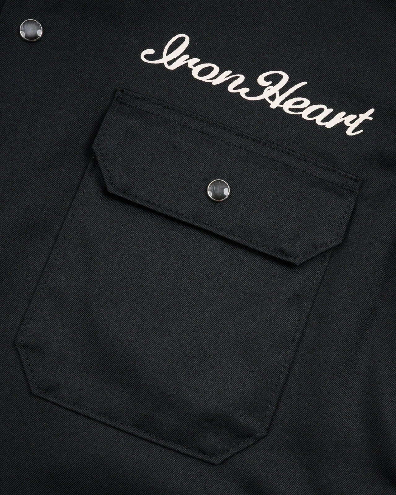 Iron Heart IHSH-446-BLK 9.6oz T/C Short Sleeved Mechanic Shirt - Black