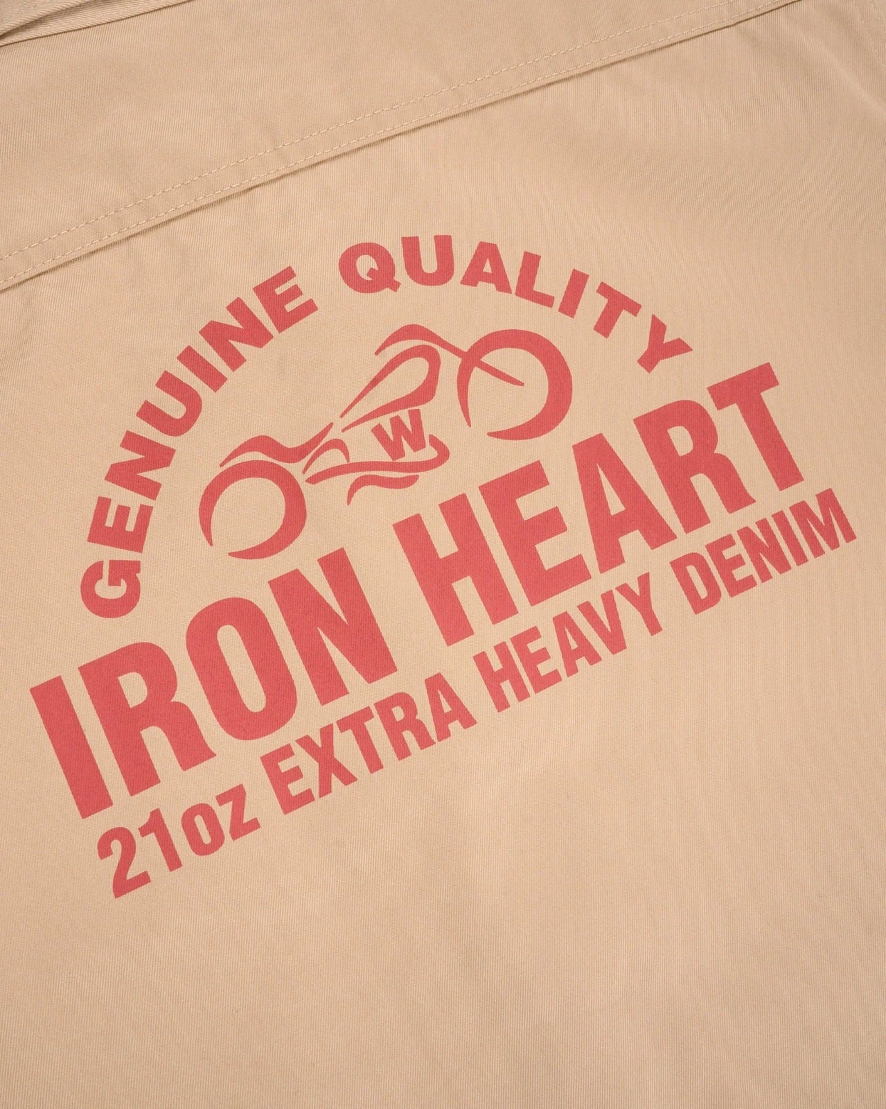 Iron Heart IHSH-446-KHA 9.6oz T/C Short Sleeved Mechanic Shirt - Khaki