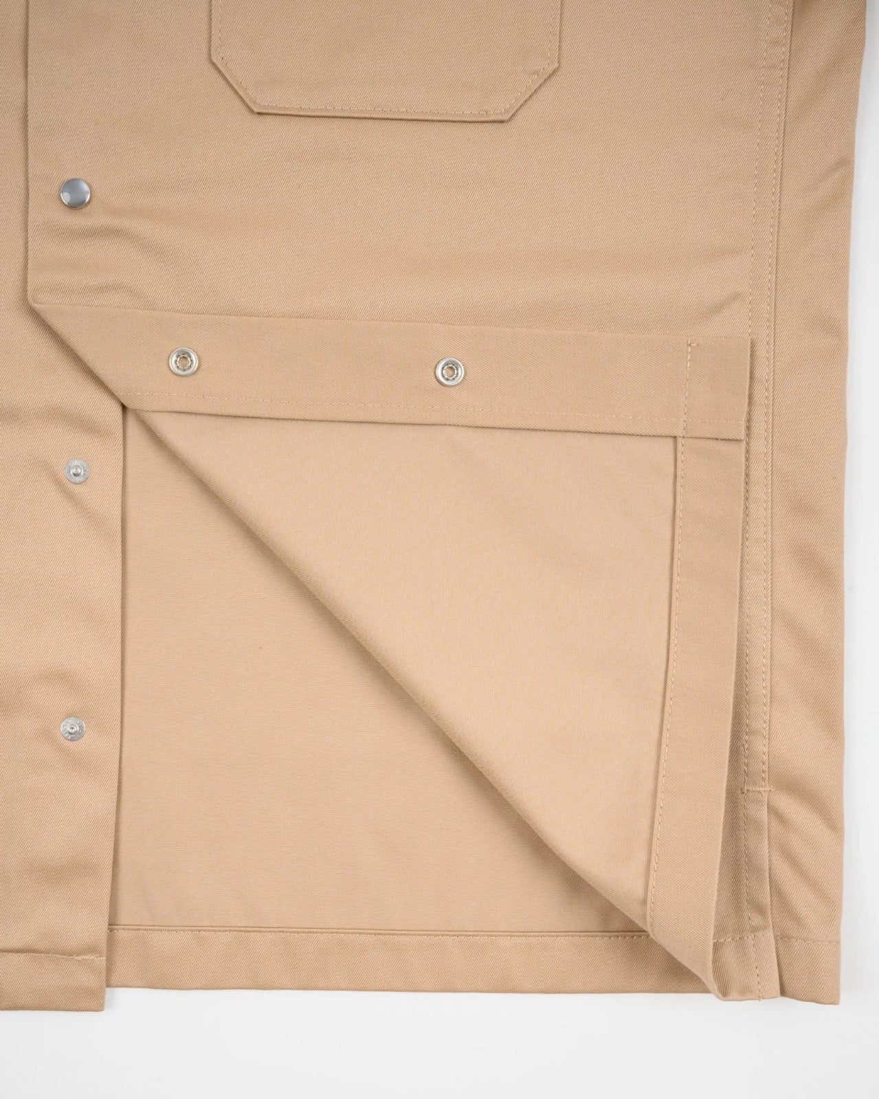 Iron Heart IHSH-446-KHA 9.6oz T/C Short Sleeved Mechanic Shirt - Khaki