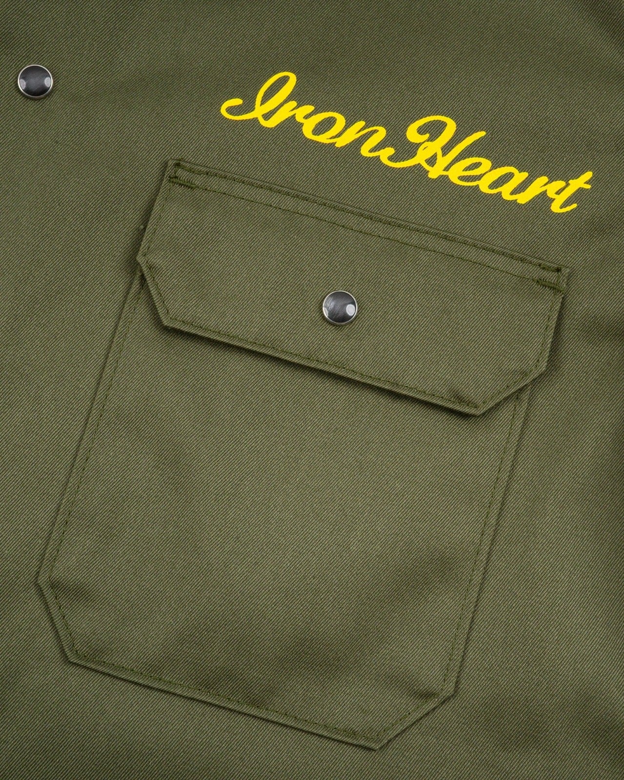 Iron Heart IHSH-446-ODG 9.6oz T/C Short Sleeved Mechanic Shirt - Olive Drab Green