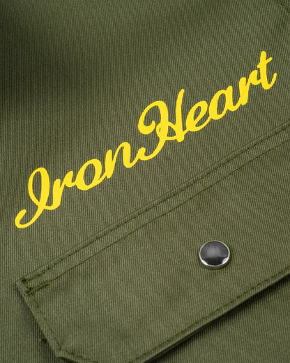 Iron Heart IHSH-446-ODG 9.6oz T/C Short Sleeved Mechanic Shirt - Olive Drab Green