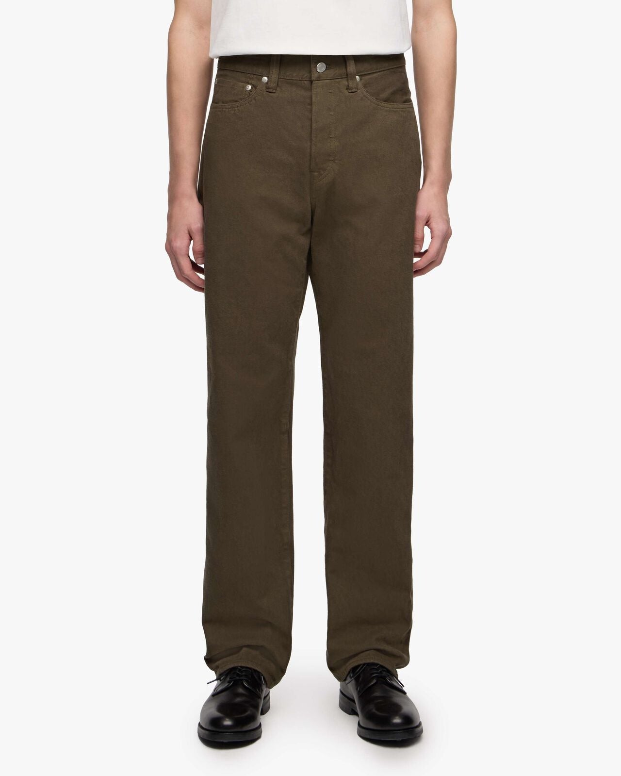 Momotaro Jeans MMJZ6403 #100 Botanical Moss Dye Straight Denim Khaki