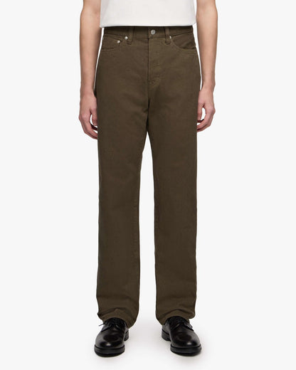 Momotaro Jeans MMJZ6403 #100 Botanical Moss Dye Straight Denim Khaki