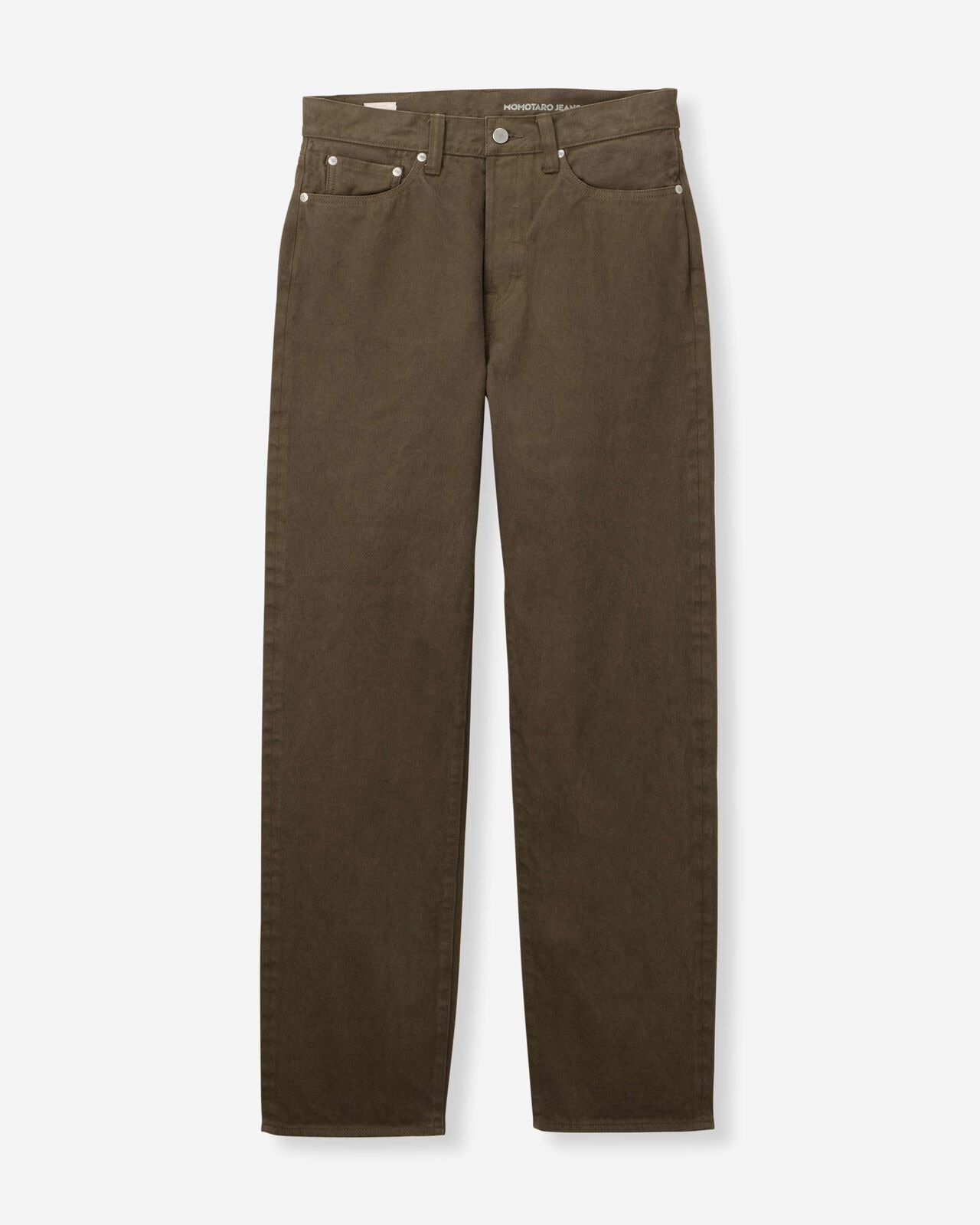 Momotaro Jeans MMJZ6403 #100 Botanical Moss Dye Straight Denim Khaki