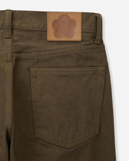 Momotaro Jeans MMJZ6403 #100 Botanical Moss Dye Straight Denim Khaki