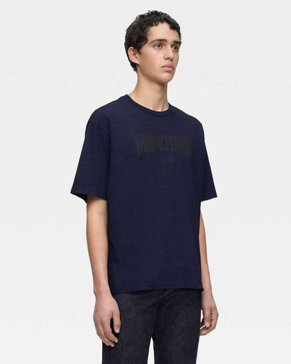 Momotaro Jeans MMTS6008 ID YARN DYED S/S TEE - ALPHABET FRONT