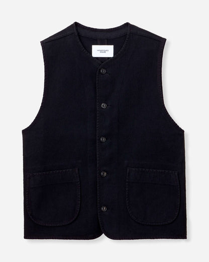 Momotaro Jeans MMVE6000 ID SASHIKO VEST-OVERDYE INDIGO