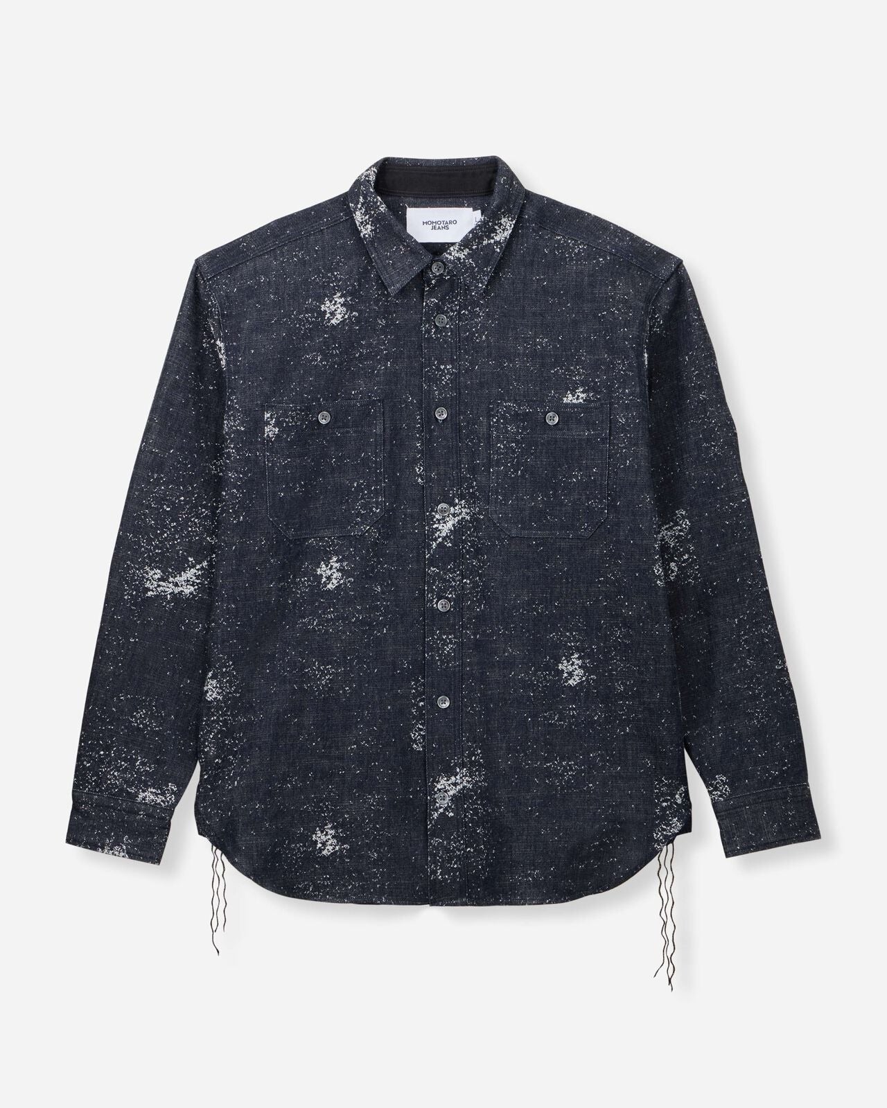Momotaro Jeans MMLS6008 ID JAGUARD L/S SHIRT INDIGO