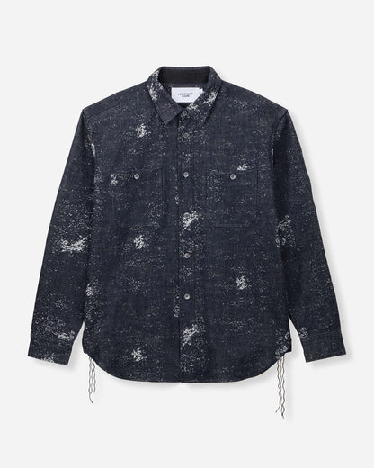 Momotaro Jeans MMLS6008 ID JAGUARD L/S SHIRT INDIGO
